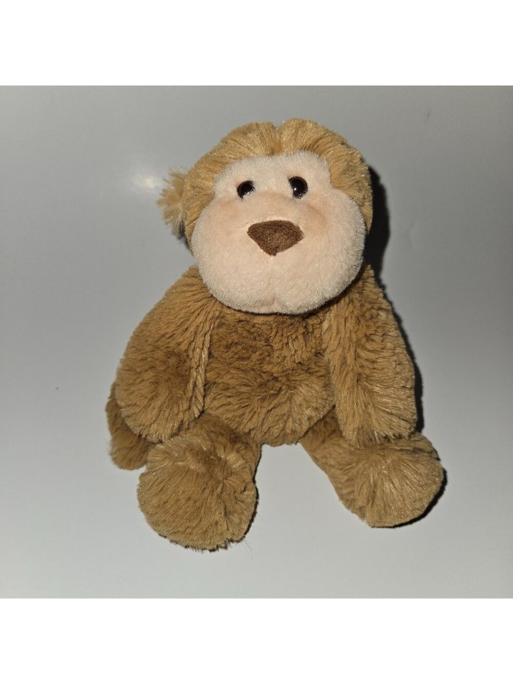 Manhattan Toy Co Brown Monkey Plush Small 7.5" Bean Bag Stuffed Animal Toy SOFT